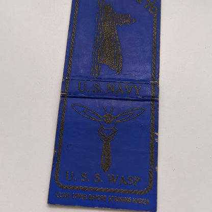 United States Navy USS Wasp Vintage Matchbook Cover TB8-MB-4