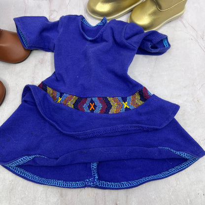 American Girl Doll Saige Doll of the Year Meet Outfit Dress, Boots, Extra Boots