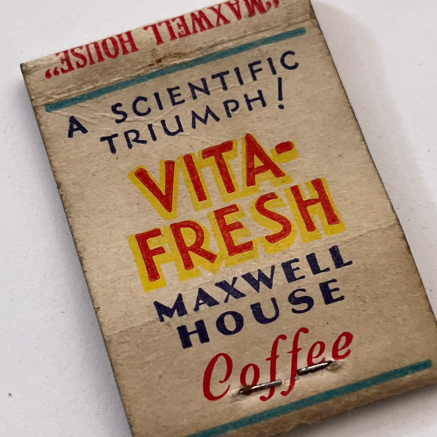 Maxwell House Coffee Vita-Fresh Vintage Matchbook Cover TB8-MB3-1