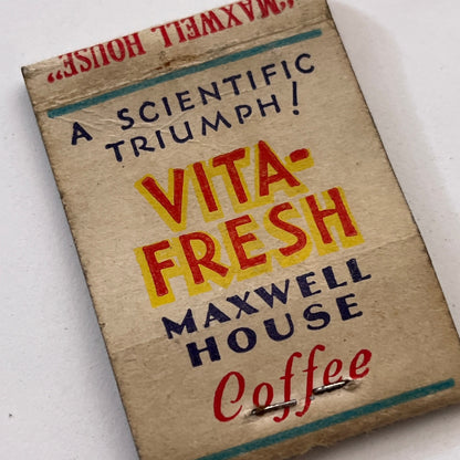 Maxwell House Coffee Vita-Fresh Vintage Matchbook Cover TB8-MB3-1