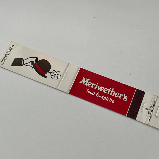Meriwether's Foods Southfield, Warren MI Vintage Matchbook Cover TB6-MB1-14
