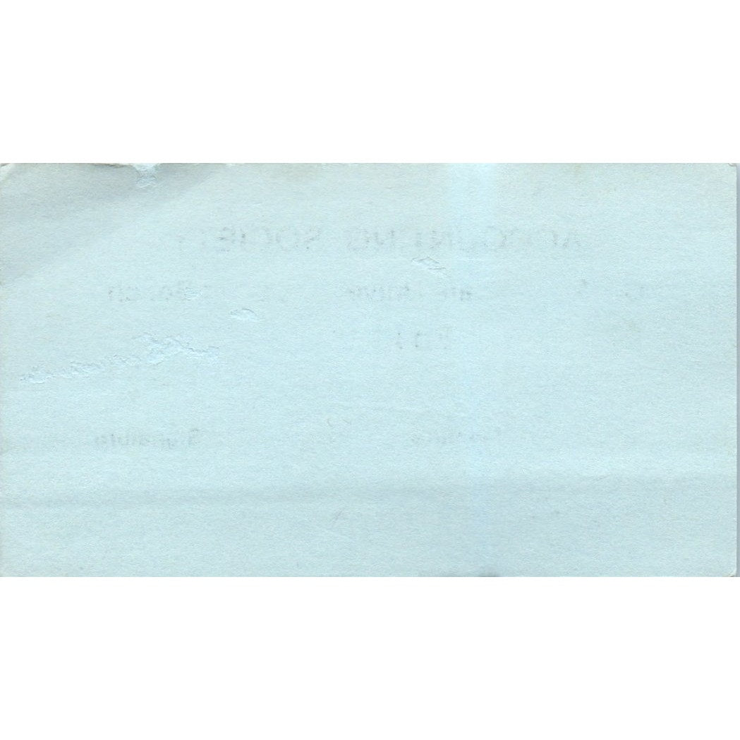 Accounting Society CA State University Long Beach 1986 Business Card SD8-B9
