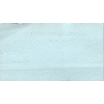 Accounting Society CA State University Long Beach 1986 Business Card SD8-B9