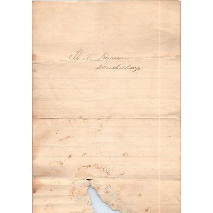 1870s Handwritten Poem - The Child's Plea Ida B. Leman Soudersburg PA D21