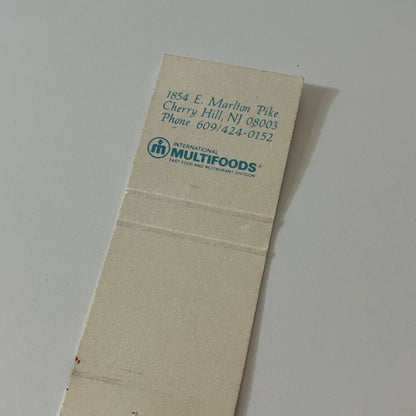 Boston Sea Party Cherry Hill NJ Vintage Matchbook Cover TB6-MB2-5