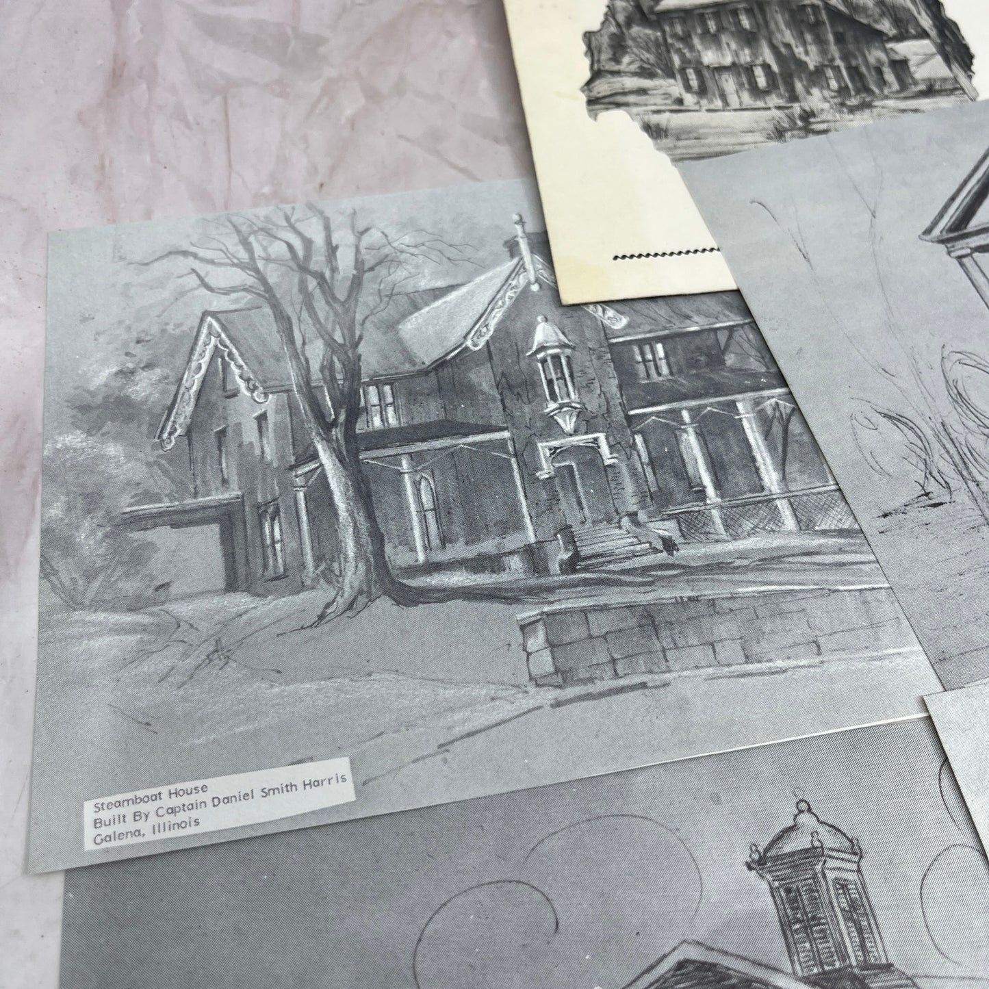 Vintage Galena Portfolio - 7 Scenes of Old Galena Illinois 5x7" TA9-E1