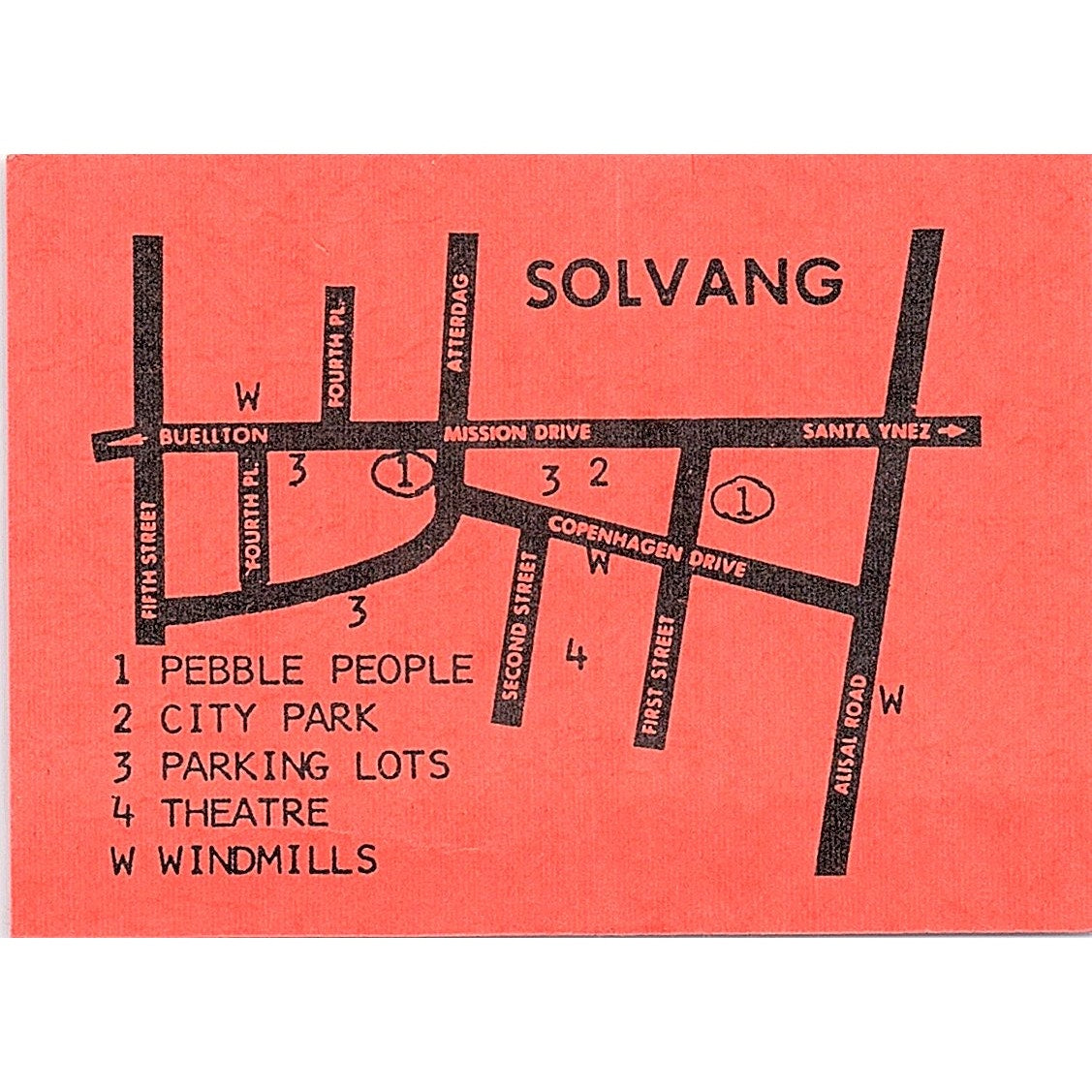 Pebble People Jewelry Eggleston Family Solvang CA Vintage Business Card TH2-B2