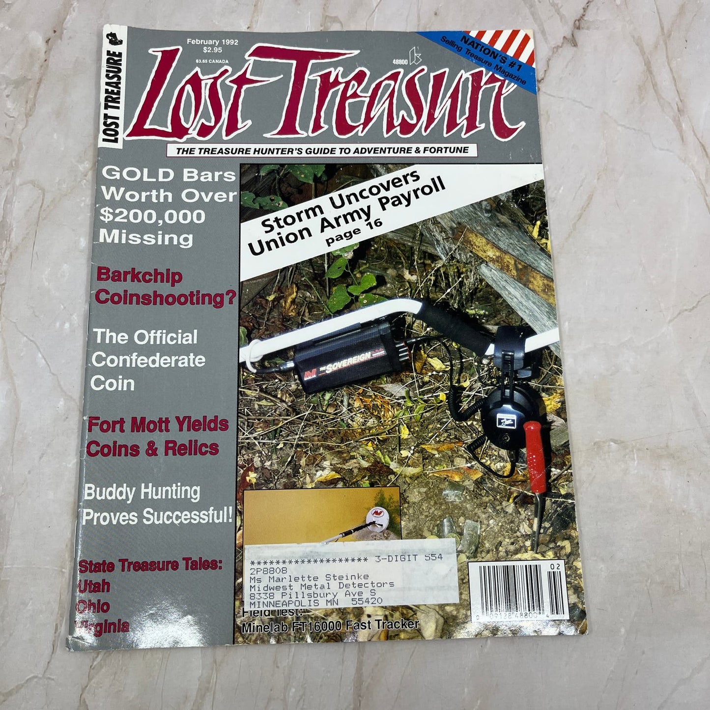 1992 Feb - Lost Treasure Magazine - Treasure Hunting Gold Prospecting M14