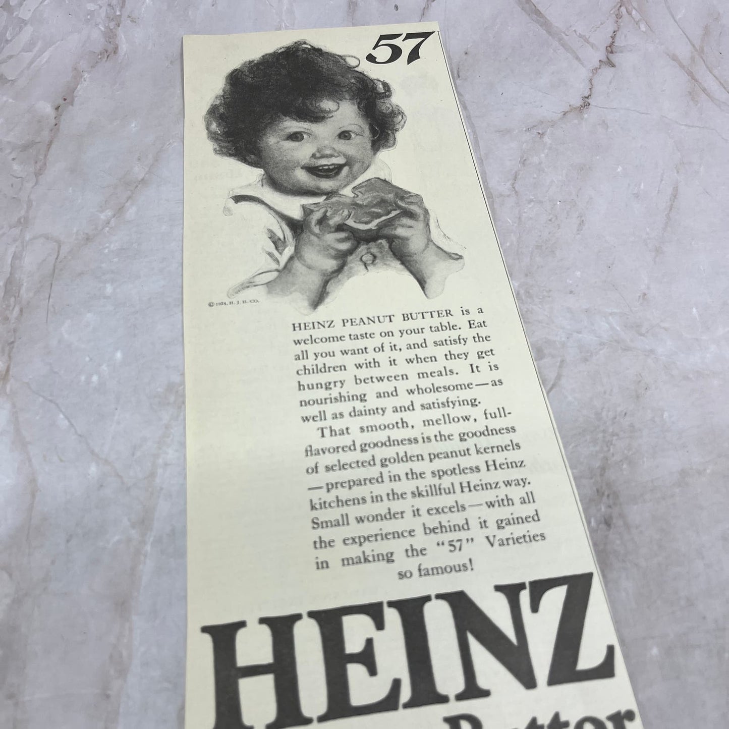 Heinz Peanut Butter 1924 Magazine Ad FL6-11