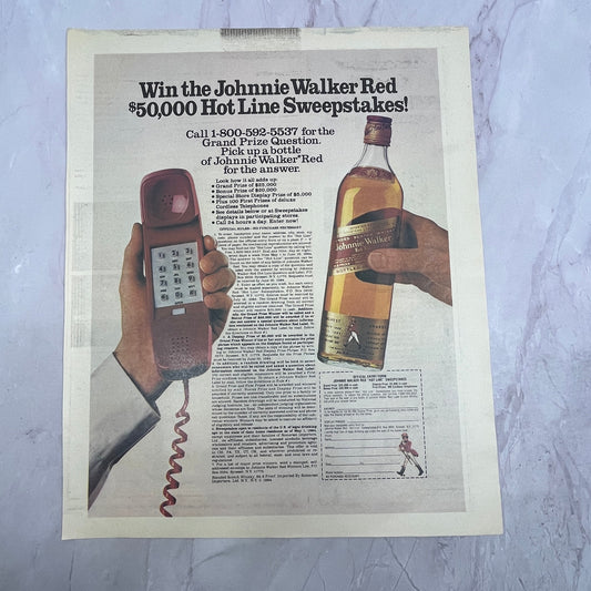 Johnnie Walker Red Hot Line 1984 Ad V14-7