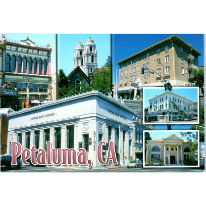 Petaluma California Downtown 4x6 Original Postcard PD1