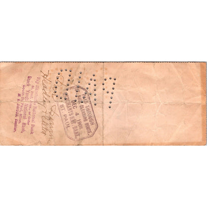 1908 J.J. Hynes Grain & Produce Rosemount MN Bank Check AJ4-1