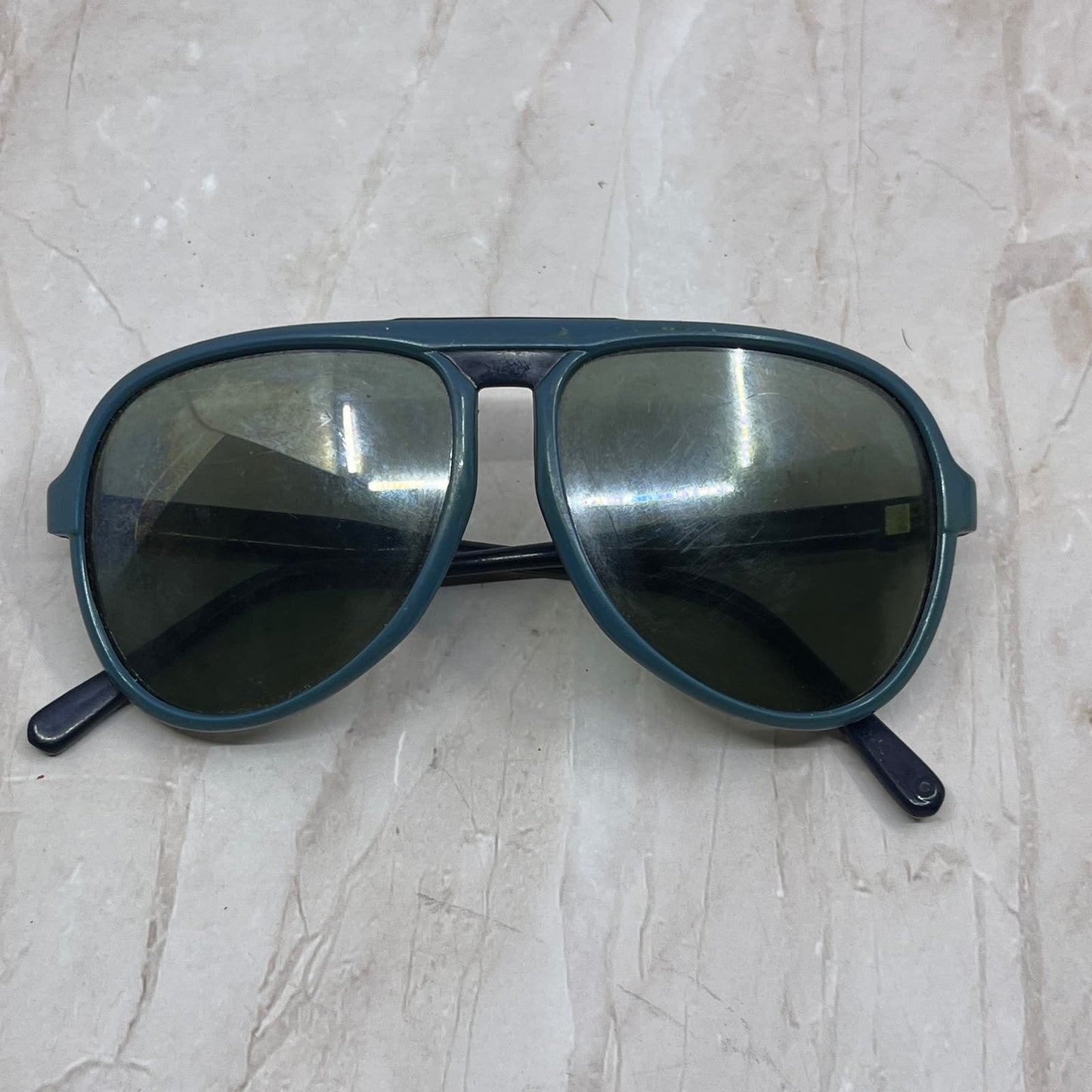 Vintage I Ski Sunglasses 70s Skybird Two Tone Blue Eyeglasses Japan SB8