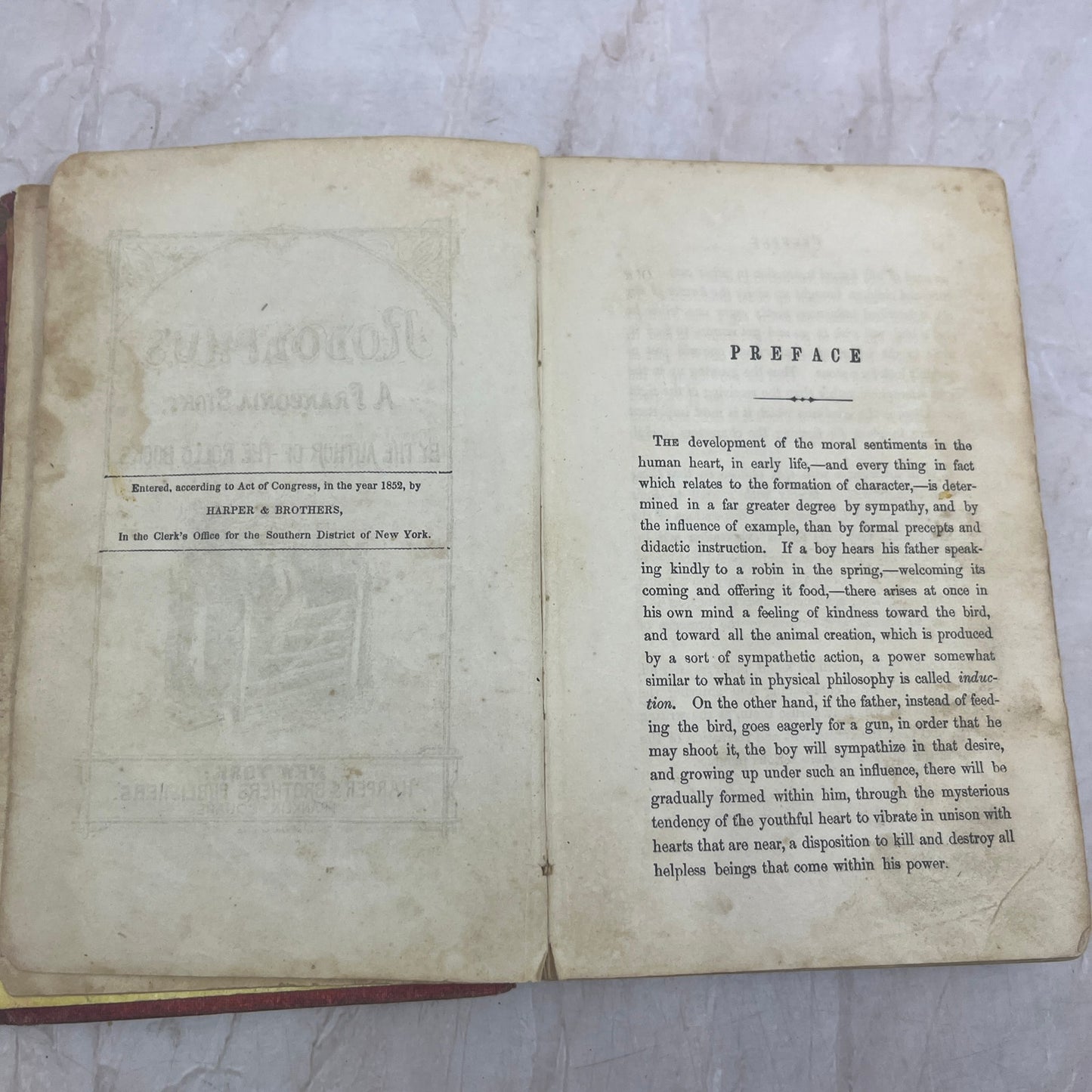 1852 Rodolphus. A Franconia Story, by the Author of the Rollo Books TK3-B4