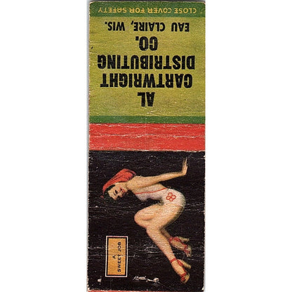 Al Cartwright Distributing Co Eau Claire Pinup Vintage Matchbook Cover SC7-Y6