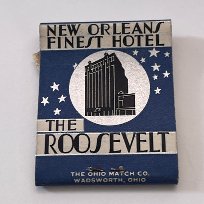 The Roosevelt Hotel Blue Room New Orleans LA Vintage Matchbook Cover TB8-MB-10