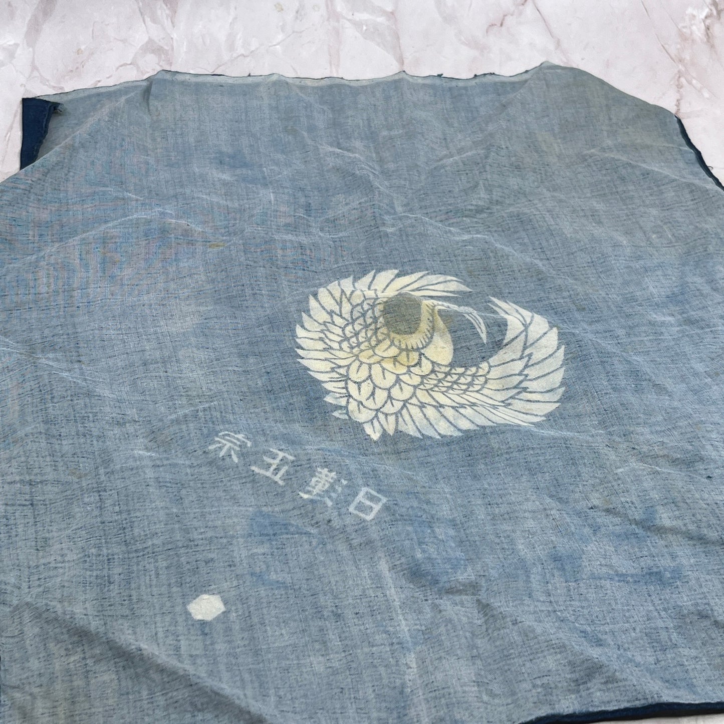 Vintage Nichiren Shoshu Japanese Crane Bandana SF4