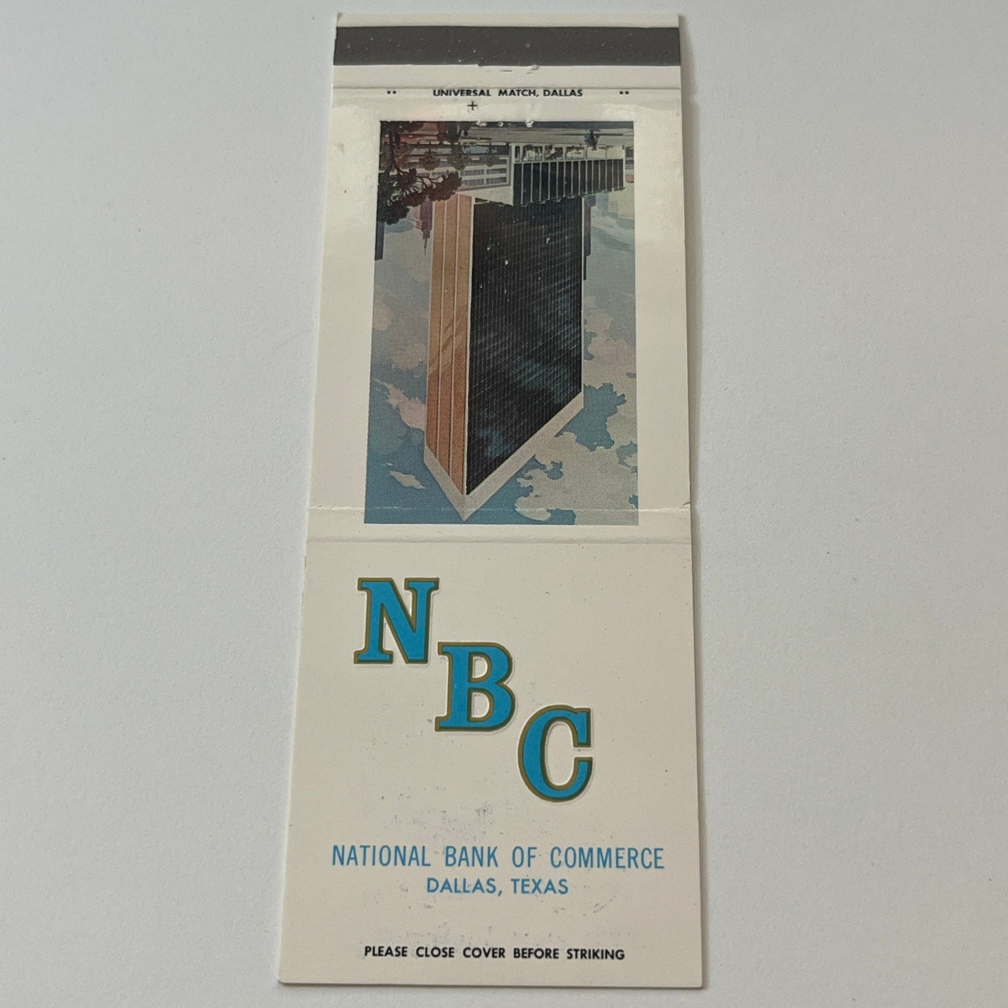 NBC National Bank of Commerce Dallas TX Vintage Matchbook Cover TB6-MB2-6