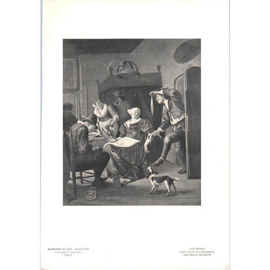 The Gallant Offering - Jan Steen c1905 Art Print D16