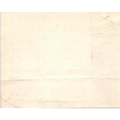 1898 James E. Daly Wool Extracts Paterson NJ Billhead Letterhead D17