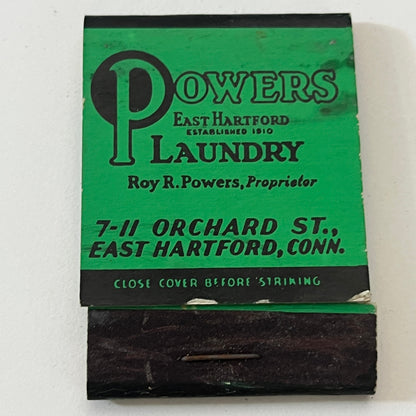 Roy R. Powers Laundry East Hartford Vintage Matchbook Cover TB6-MB1-3