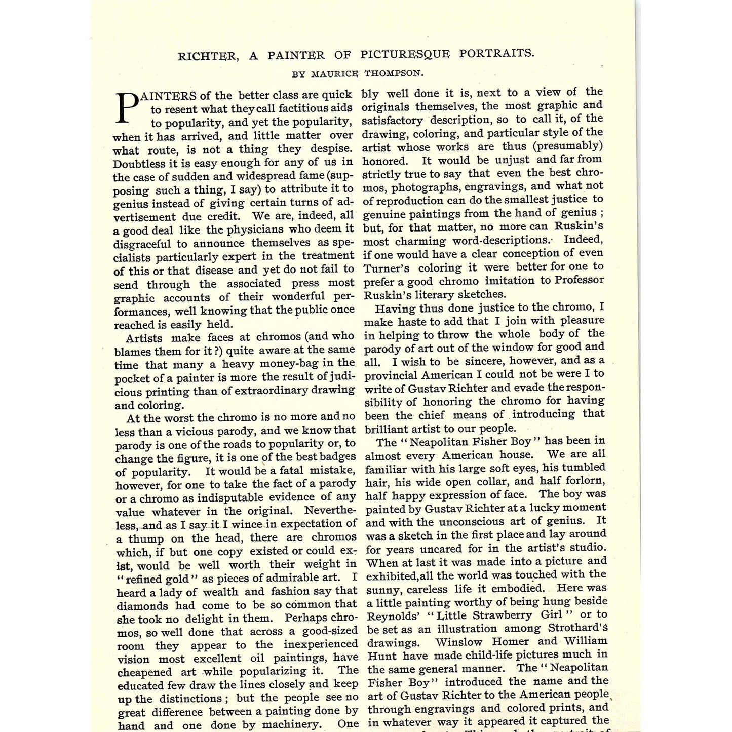 Neapolitan Fisher Boy 1892 Art Print AG2-8