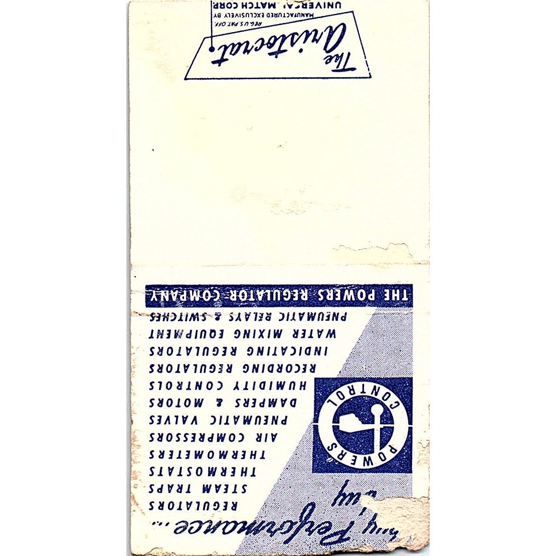 1913 Chevrolet Baby Grand Powers Control Vintage Matchbook Cover SC7-Y3