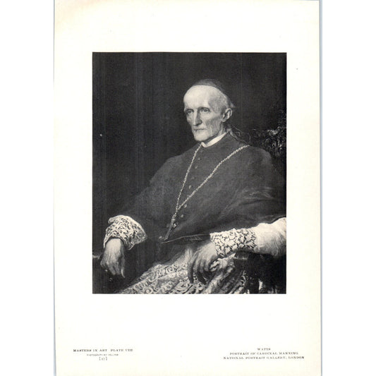 Portrait of Cardinal Manning - Watts c1905 Art Print D14