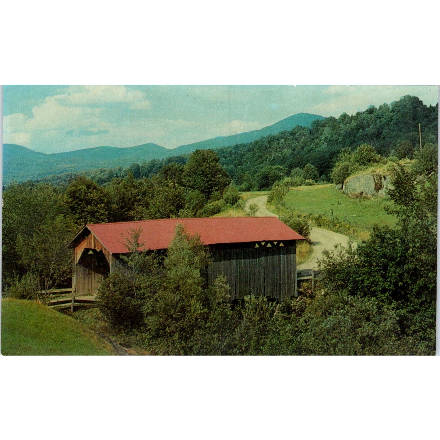 Vermont Countryside Covered Bridge Postcard PB12