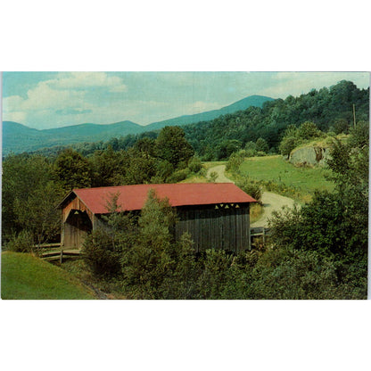 Vermont Countryside Covered Bridge Postcard PB12