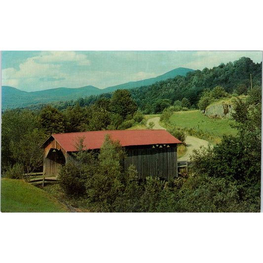 Vermont Countryside Covered Bridge Postcard PB12