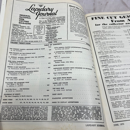 The Fuchia Olive M. Colhour - Lapidary Journal Magazine - Jun 1970 M25