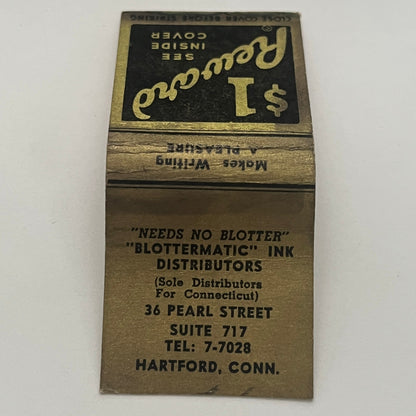 Blottermatic Ink Distributors Hartford CT Vintage Matchbook Cover TB8-MB2-1