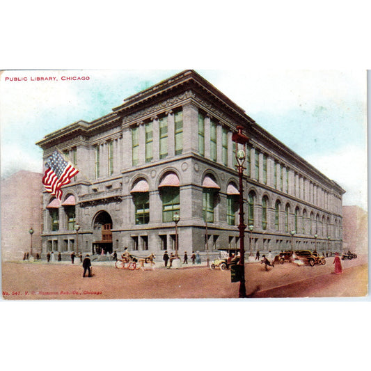 Public Library Chicago Illinois Vintage Postcard PD9