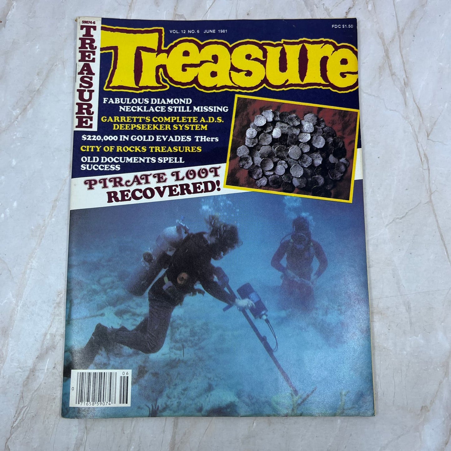 1981 June - Treasure Magazine - Treasure Hunting Metal Detecting Gold Coins M10