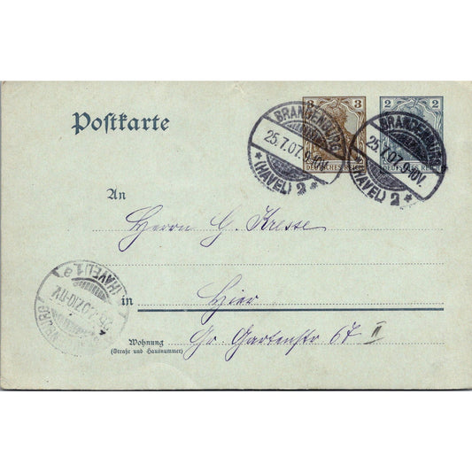 Kresse Brandenburg 1925 German Reich Postcard TE2-GRP