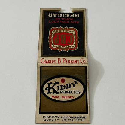 Kilby Perfecto Cigars Charles B Perkins Co Vintage Matchbook Cover TB6-MB1-12