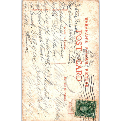 Late For School Dogs Chasing Fox Humor Illustration 1908 Postcard PD2