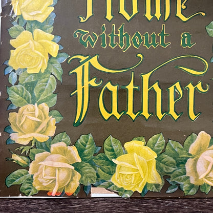 c1920 What is Home Without a Father Art Nouveau Lithograph Print 11x14 V3