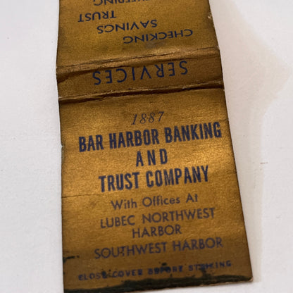 Bar Harbor Banking & Trust Co Lubec Northwest Harbor Matchbook Cover TB6-MB1-11