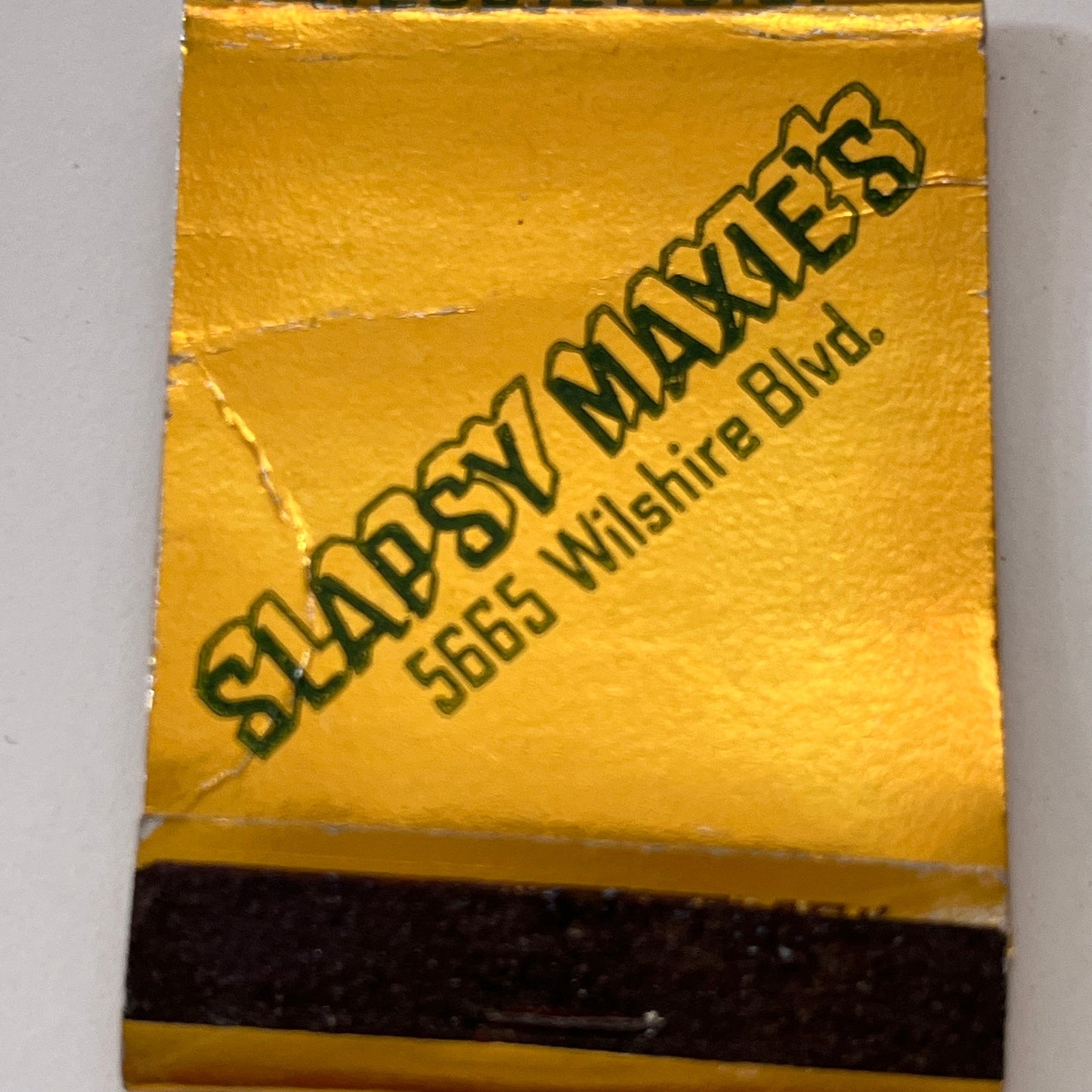 Slapsy Maxie's Restaurant Los Angeles CA Vintage Matchbook Cover TB8-MB2-10
