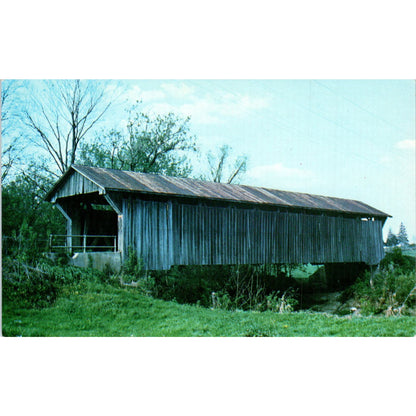 Buckskin Creek Ross County #2 South Salem Ohio Covered Bridge Postcard PB13
