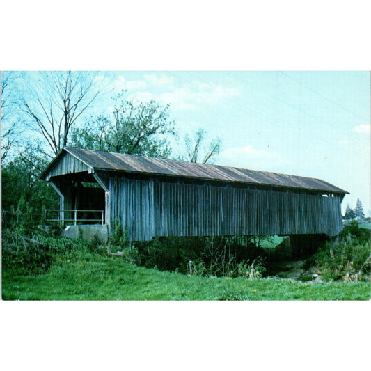 Buckskin Creek Ross County #2 South Salem Ohio Covered Bridge Postcard PB13