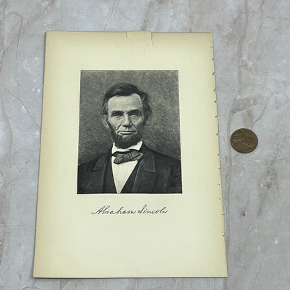 1898 Engraving Abraham Lincoln American Statesmen John T. Morse 5x7" AE4