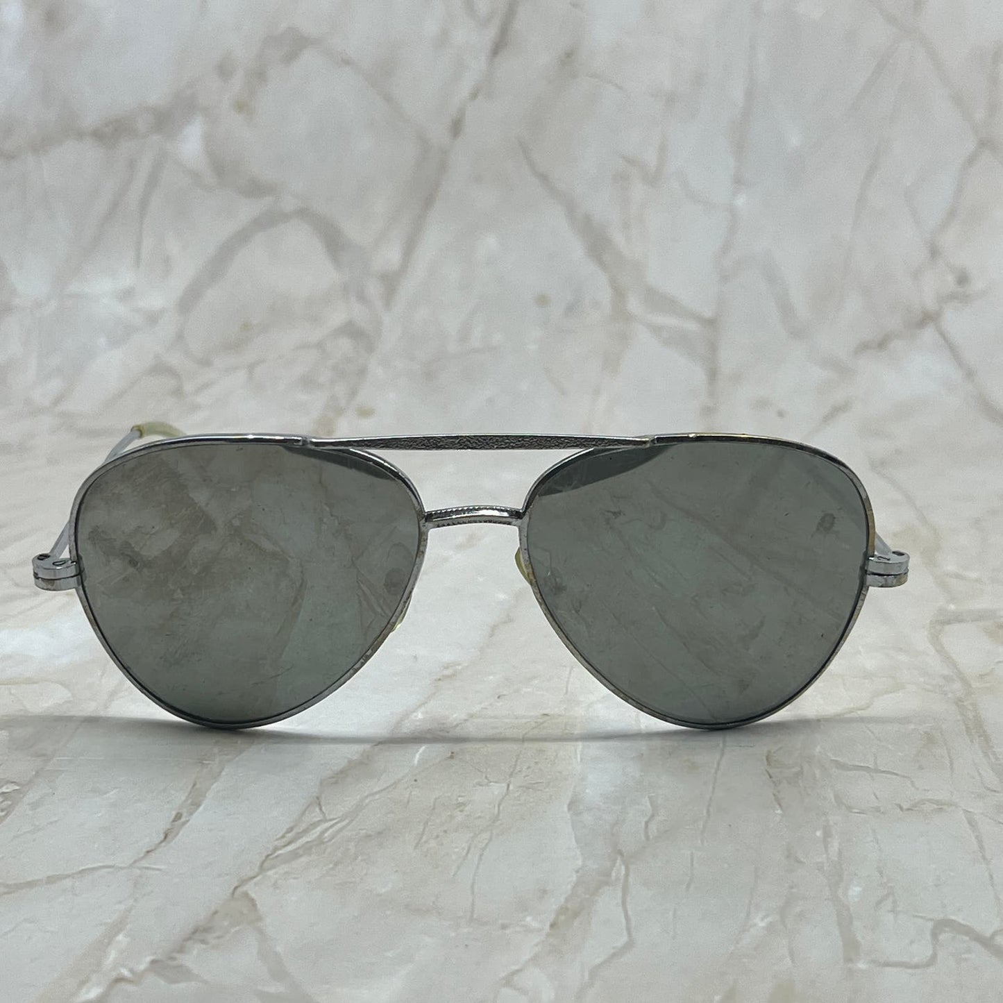 Retro Men’s Silver Tone Mirrored Aviator Sunglasses Eyeglasses Frames TD7-G2-1