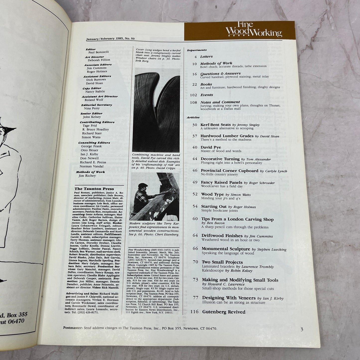 Kerf-Bent Seats - Jan/Feb 1985 No 50 - Taunton's Fine Woodworking Magazine M35