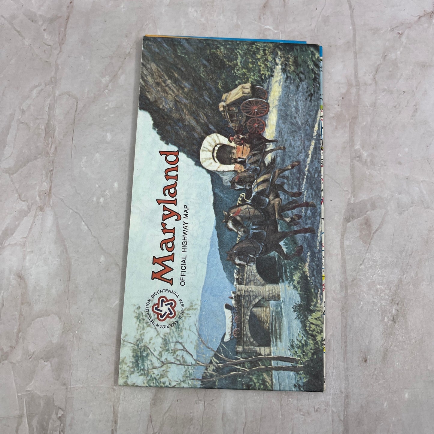 1975 Maryland Official Highway Map Fold Out L3-6