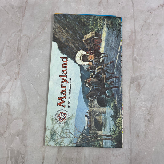1975 Maryland Official Highway Map Fold Out L3-6