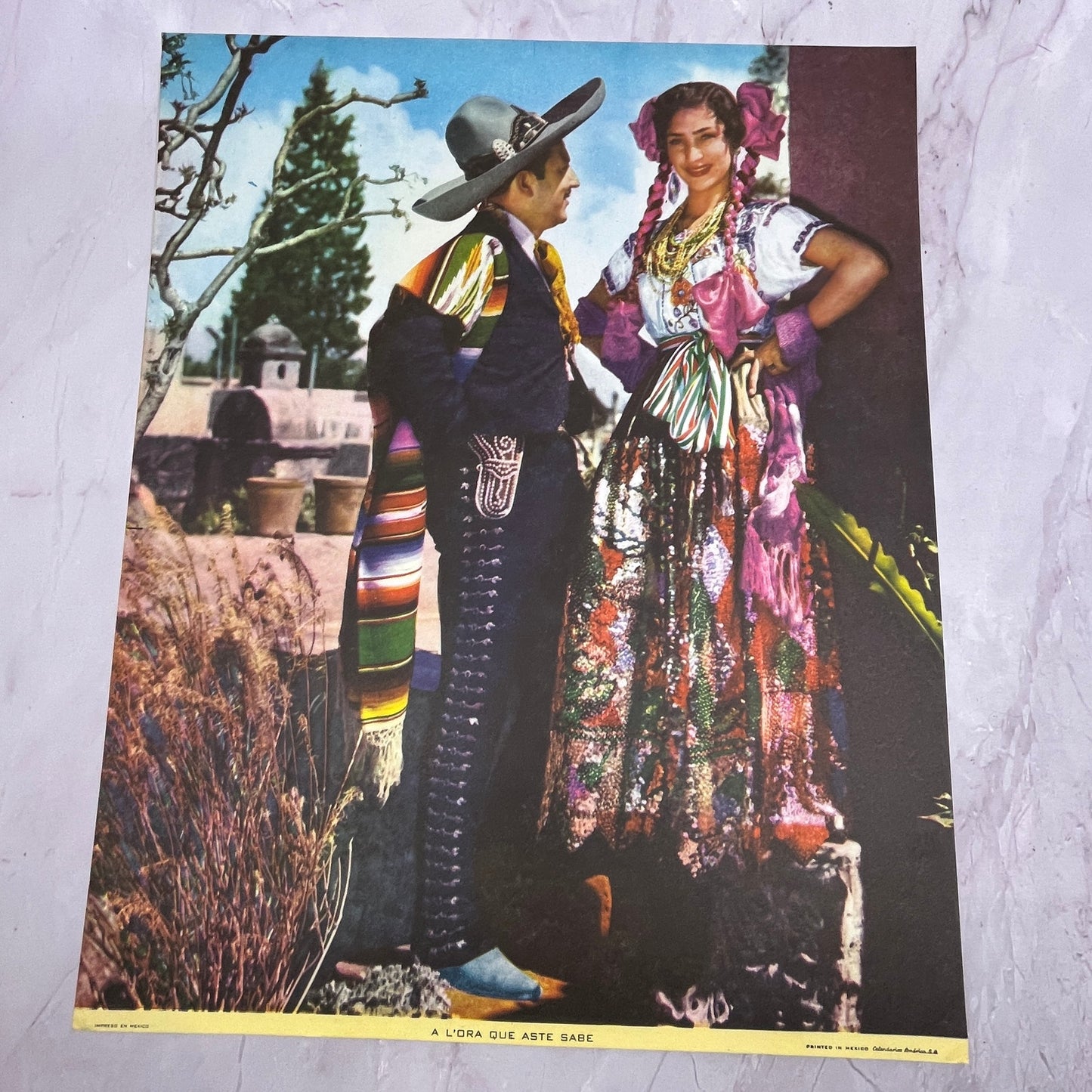 A L'ora Que Se Sabe Vintage Mexican 12x14" Art Print V21