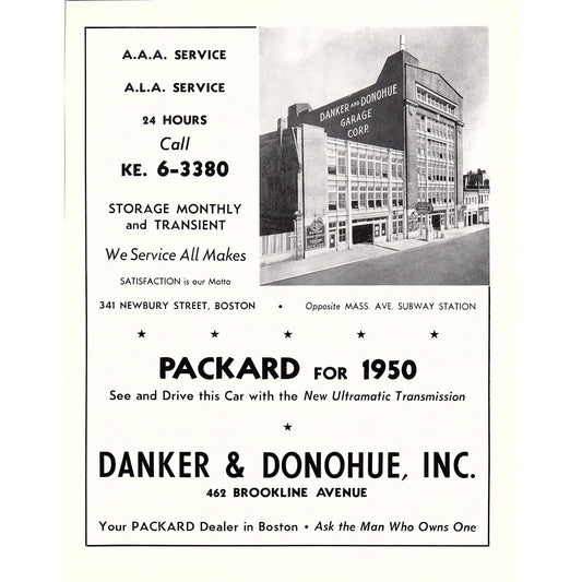 Danker & Donahue Inc 1950 Packard Boston 1950 Ad AF6-7